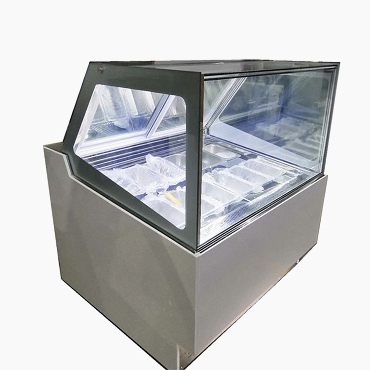Commercial Ice Cream Gelato Refrigerated Display Showcase