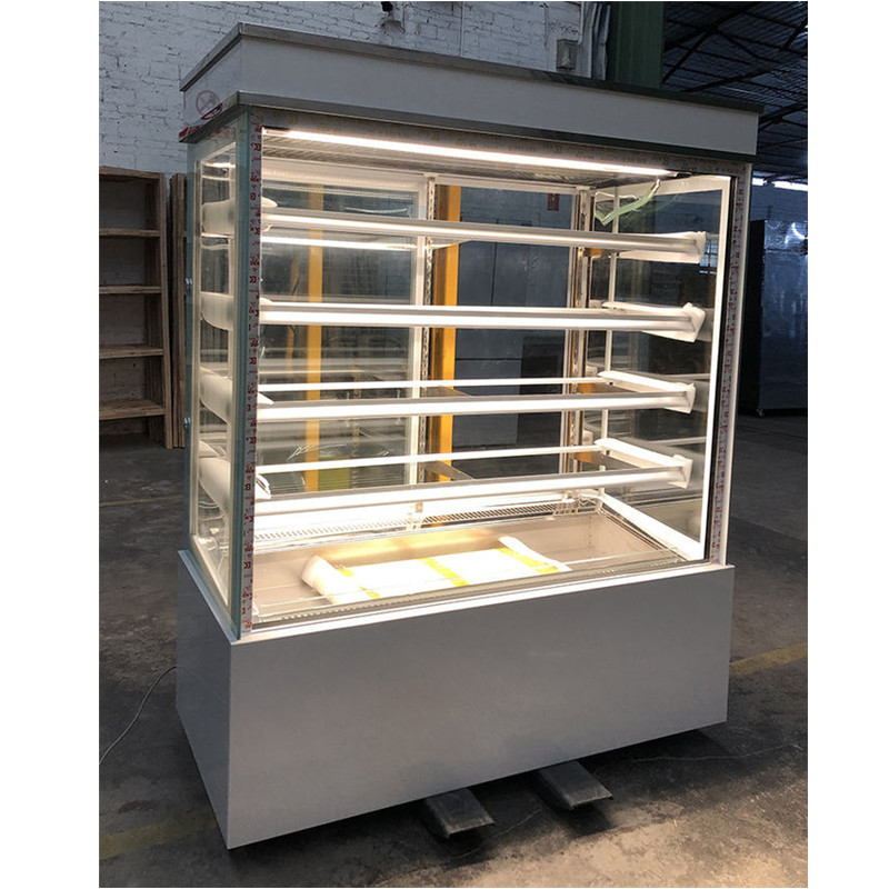 Vertical Bakery Glass Showcase , Fan Cooling Soft Drink Refrigerator 4 Shelf Type