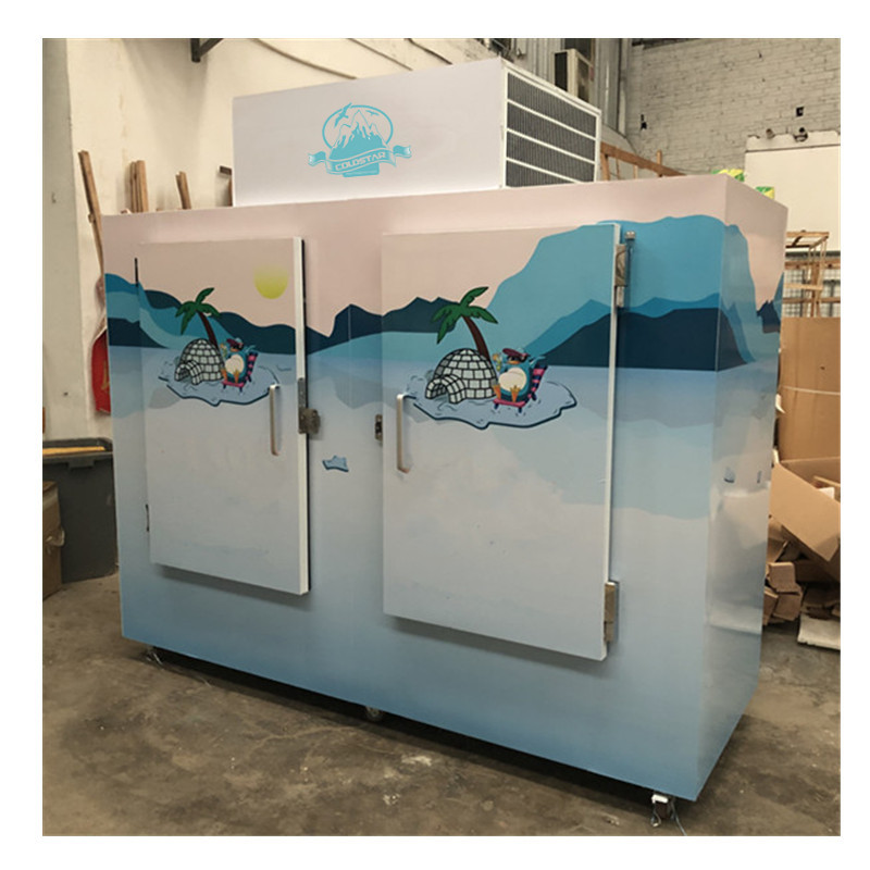 Outdoor ice merchandiser, Double door large ice storage Fridge containers