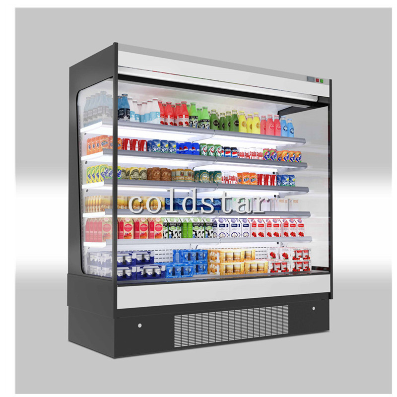 Open Front Display Chiller Supermarket Fruit and Vegetable Multilayer