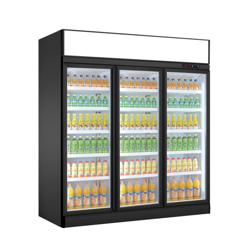 Commercial Beverage Cooler Supermarket Chiller Glass Door Beverage