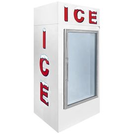 42 Cu. Ft. Indoor Ice Freezer Customized Logo , Outdoor Cold Wall Ice Merchandiser