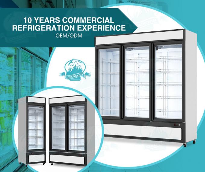22C 450L Commercial Freezers Upright Ice Cream Fridge Showcase