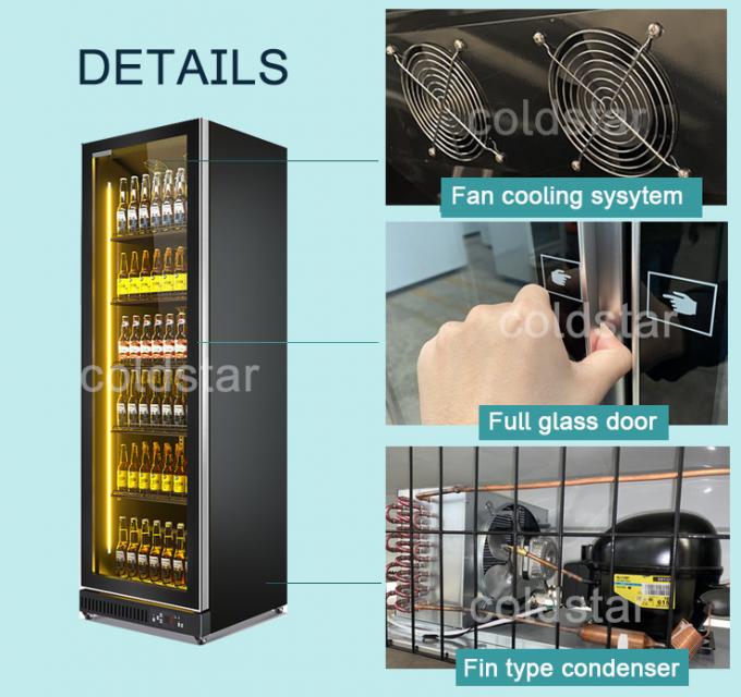 Commercial Glass Door Bottle Cooler Display Fridge For Beer Cold Drink